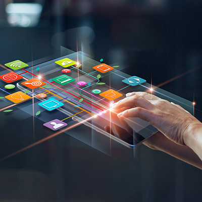 Icons mit der Abbildung der DVZ-Produkte & -Services