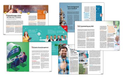 Collage von Artikeln aus der DVZ.info 2/2022