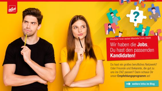 Kampagnenbild Mitarbeiter werben Mitarbeiter
