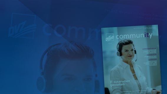 Header DVZ community 2/2024 mit Magazincover