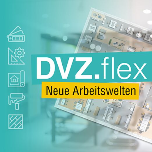 Grafik mit Schriftzug DVZ.flex