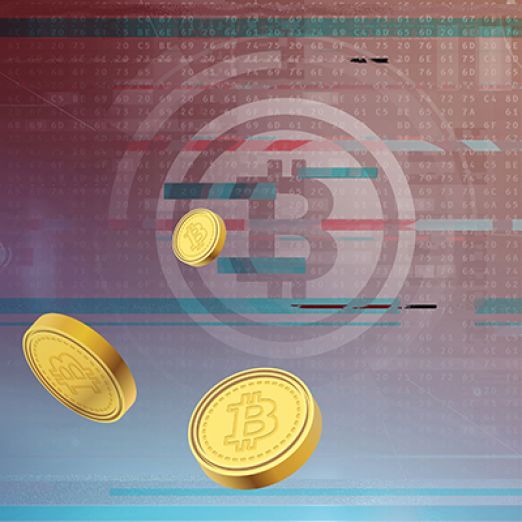 Bild mit Bitcoin-Münzen