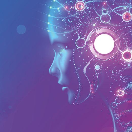 Bild von Roboter-Gesicht symbolisierend für Künstliche Intelligenz
