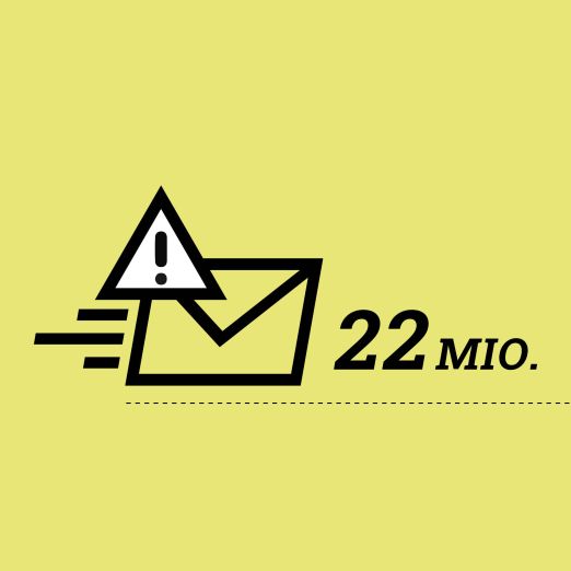 22 Mio. E-Mails