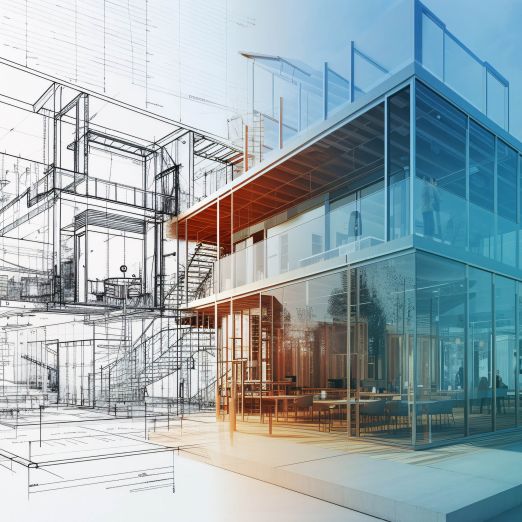 Bild: gezeichneter Plan eines Hauses
