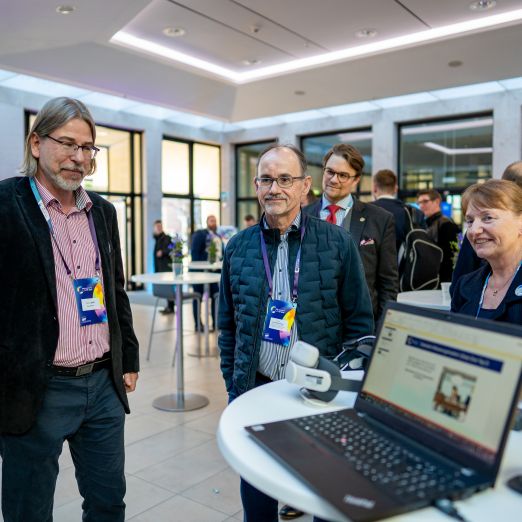 Uwe Gärtitz, Wolfgang Blank und Uta Knöchel in der Future Corner
