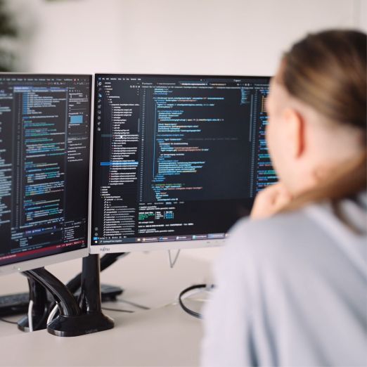 Foto DVZ-Softwareentwickler beim Arbeiten