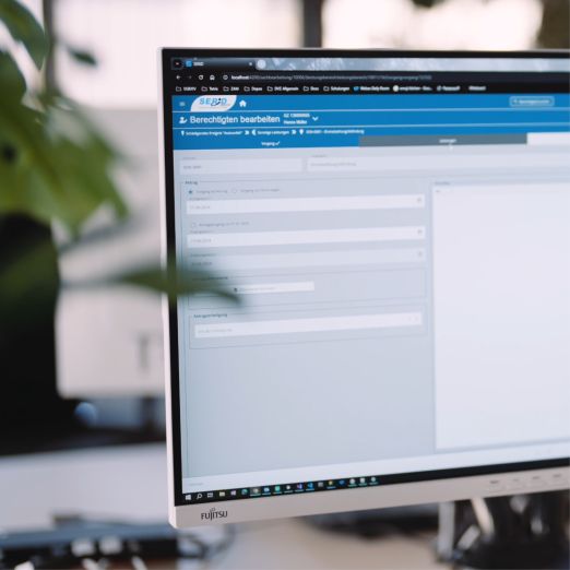 Screenshot der SERiD-Software auf einem Computer