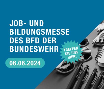 Teaser Job- und Bildungsmesse des Berufsfoerderungsdienstes der Bundeswehr