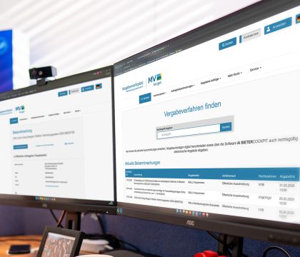 Screenshot Vergabemarktplatz